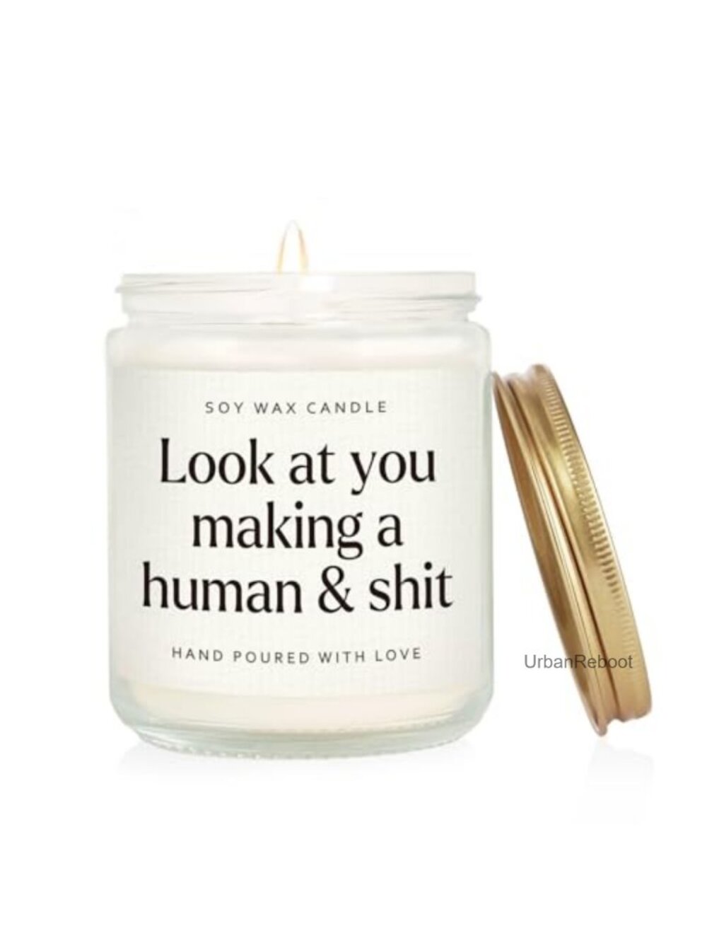Handmade Soy Wax Lavender Scented Candle New Mom Gift 7 oz